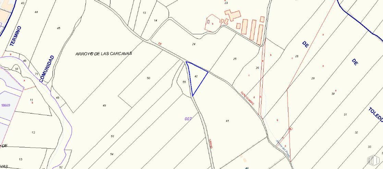 Land for sale at Polígono 7, Parcela 41, Illescas, Toledo, 45200 with slope, triangle, rectangle, world, font, map, parallel, pattern, urban design and symmetry around