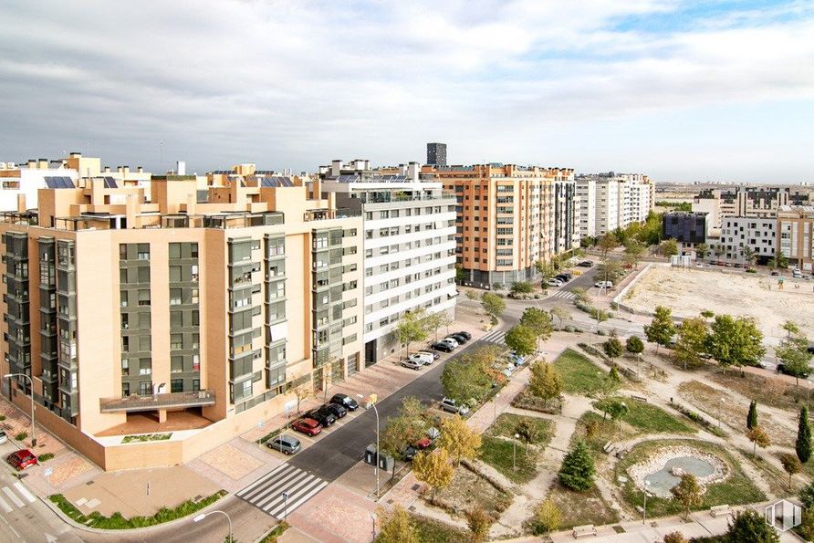 Local en alquiler en Calle Arte Figurativo, Villa de Vallecas, Madrid, 28031 con edificio, nube, cielo, día, ventana, planta, bloque de torres, diseño urbano, árbol y condominio alrededor