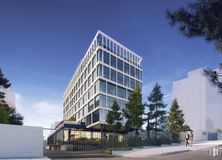 Office for rent at Edificio Connecta, Calle Josefa Valcárcel, 24, San Blas - Canillejas, Madrid, 28027 with building, sky, cloud, tower block, tree, urban design, condominium, neighbourhood, residential area and city around