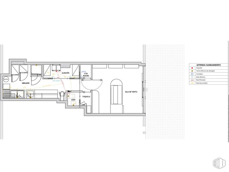 Retail for rent at Avenida de Europa, 17, Pozuelo de Alarcón, Madrid, 28224 with white, map, diagram, schematic, plan, technical drawing, drawing, sketch and floor plan around