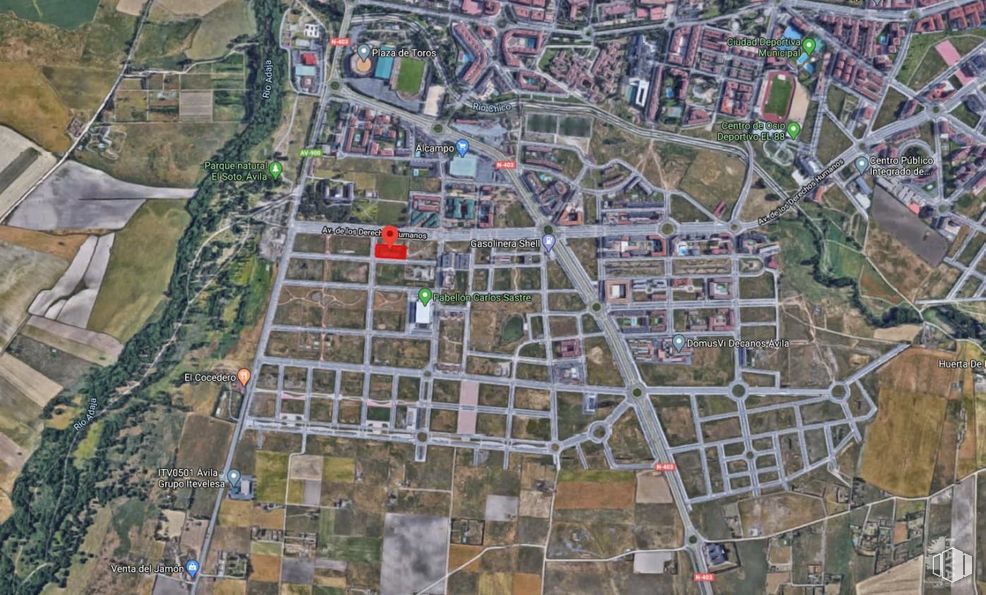 Land for sale at Calle Navas del Marqués, s/n, Ávila, 05002 with property, ecoregion, map, land lot, urban design, residential area, neighbourhood, landscape, city and landmark around