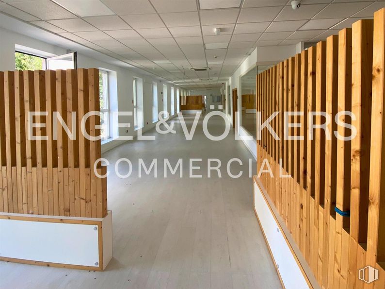 Oficina en alquiler en Calle Julián Camarillo, 38, San Blas - Canillejas, Madrid, 28037 con propiedad, edificio, producto, accesorio, madera, interiorismo, suelos, suelo, tinte para madera y pared alrededor