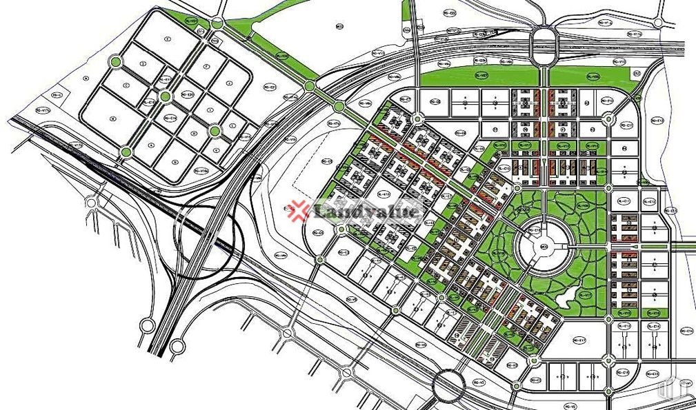 Land for sale at PI UZP 2.01 Desarrollo Este-Cañaveral, Vicálvaro, Madrid, 28052 with map, urban design, font, schematic, parallel, engineering, plan, slope, diagram and pattern around