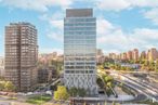 Office for rent at Torre Chamartín, Calle Dulce Chacón, 55, Hortaleza, Madrid, 28050 with building, cloud, plant, sky, skyscraper, tree, urban design, tower block, condominium and neighbourhood around