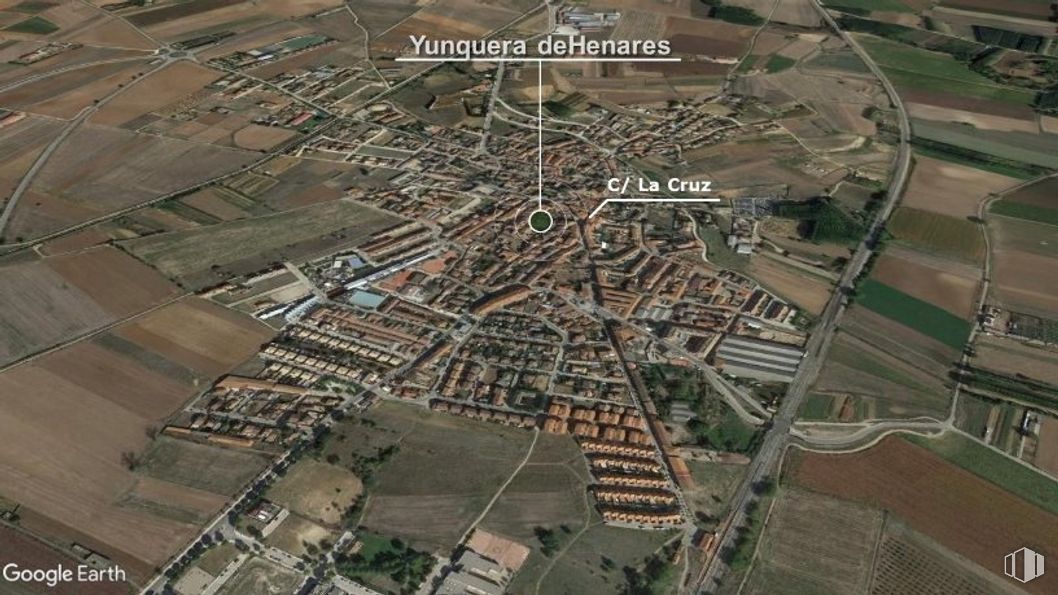 Land for sale at Calle Cruz, 15, Yunquera de Henares, Guadalajara, 19210 with land lot, urban design, map, neighbourhood, residential area, landscape, thoroughfare, city, plain and metropolitan area around