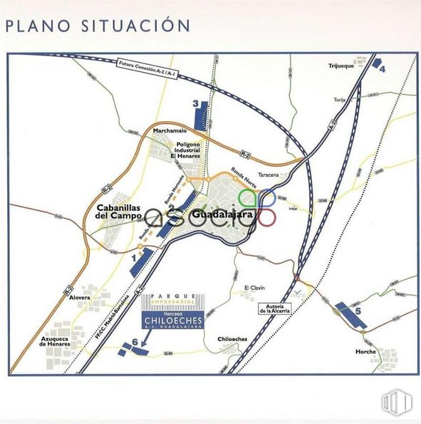 Land for sale at Calle Cobre, Chiloeches, Guadalajara, 19160 with lighting, map, slope, rectangle, font, parallel, diagram, circle, plan and pattern around