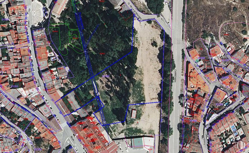 Suelo en alquiler en Calle Mayor Baja, 39, Perales de Tajuña, Madrid, 28540 con propiedad, mundo, naturaleza, mapa, lote de terreno, diseño urbano, barrio, zona residencial, línea y paisaje alrededor