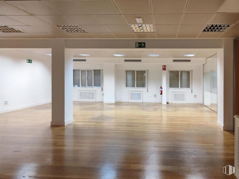 Oficina en alquiler en Paseo Habana, 12, Chamartín, Madrid, 28036 con accesorio, hall, suelo, madera, suelos, edificio, vidrio, techo, madera dura y evento alrededor