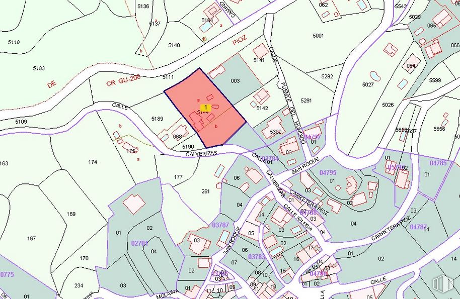 Land for sale at Zona centro, Loranca de Tajuña, Guadalajara, 19141 with map, world, urban design, line, font, atlas, parallel, pattern, slope and circle around