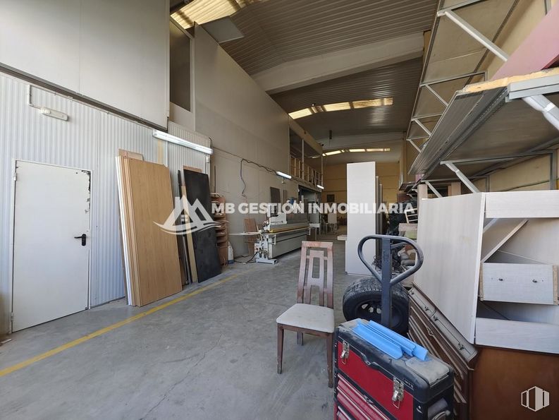 Industrial for sale at Polígono Industrial Villa Azaña, Numancia de la Sagra, Toledo, 45230 with chair, door, luggage & bags, wood, flooring, floor, automotive design, building, hardwood and engineering around