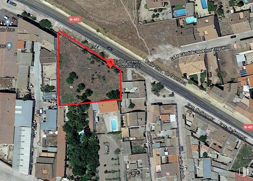 Suelo en venta en Carretera Sonseca, 21, Orgaz, Toledo, 45450 con propiedad, mapa, infraestructura, lote de terreno, vía pública, diseño urbano, barrio, zona residencial, paisaje y carretera alrededor