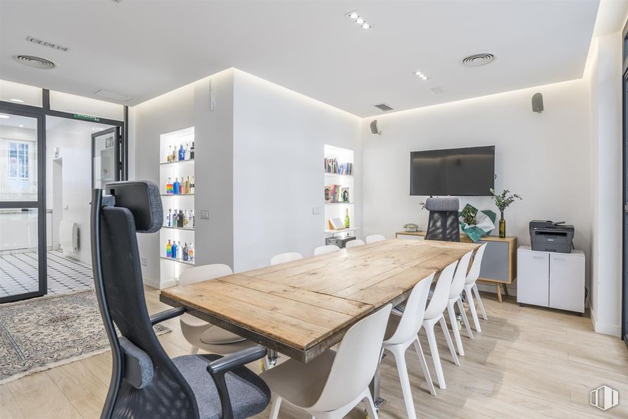 Retail for sale at Calle Coruña, 19, Tetuán, Madrid, 28020 with chair, television, furniture, interior design, flooring, floor, ceiling, table, lighting and room around