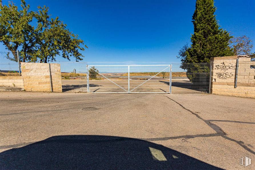 Land for sale at Calle Pilón, 2, Chiloeches, Guadalajara, 19160 with sky, daytime, leaf, tree, shade, road surface, asphalt, land lot, sunlight and wood around