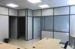 Office for rent at Zona empresarial, Alcobendas, Madrid, 28100 with light fixture, door, lighting, table, chair, building, furniture, wood, flooring and interior design around