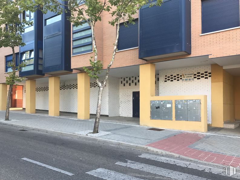 Retail for sale & for rent at Calle Alcalde Pedro González González, Leganés, Madrid, 28914 with door, window blind, window, building, tree, shade, urban design, plant, road surface and architecture around