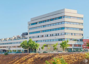 Oficina en alquiler en Avenida Llano Castellano, 13, Fuencarral - El Pardo, Madrid, 28034 con edificio, cielo, planta, árbol, bloque torre, ventana, diseño urbano, condominio, barrio y zona residencial alrededor