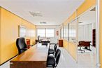 Office for sale at Calle Gran Vía, Majadahonda, Madrid, 28220 with chair, table, furniture, fixture, building, orange, interior design, flooring, wood and floor around