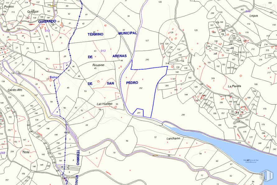 Land for sale at Polígono 14, Parcela 292, Arenas de San Pedro, Ávila, 05400 with world, ecoregion, map, atlas, water, parallel, font, art, event and slope around