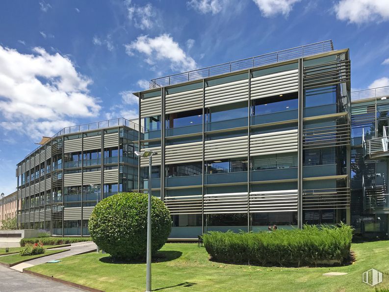 Oficina en alquiler en Edificio Margarita, Calle Somera, 5, Moncloa - Aravaca, Madrid, 28023 con edificio, nube, cielo, planta, lote de tierra, diseño urbano, bloque de torres, árbol, fachada y condominio alrededor