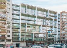 Office for rent at Discovery Building, Calle Estébanez Calderón, 3, Tetuán, Madrid, 28020 with building, car, daytime, property, sky, window, infrastructure, tower block, cloud and urban design around