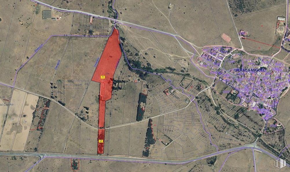 Land for sale at Finca ecuestre, Ávila, 05195 with ecoregion, map, world, slope, geological phenomenon, urban design, parallel, screenshot, circle and rectangle around