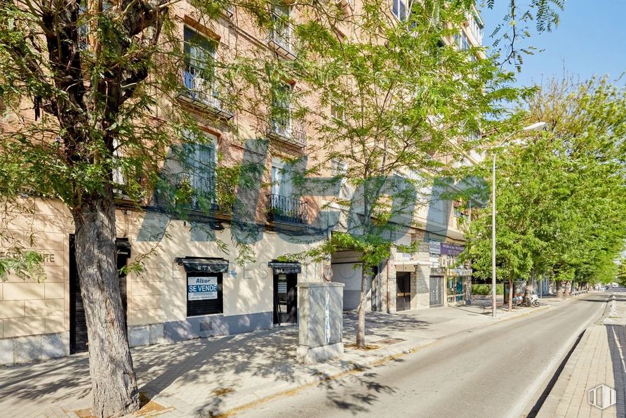 Local en venta en Paseo Yeserías, Arganzuela, Madrid, 28005 con edificio, ventana, superficie de carretera, rama, planta, casa, árbol, diseño urbano, cielo y pared alrededor