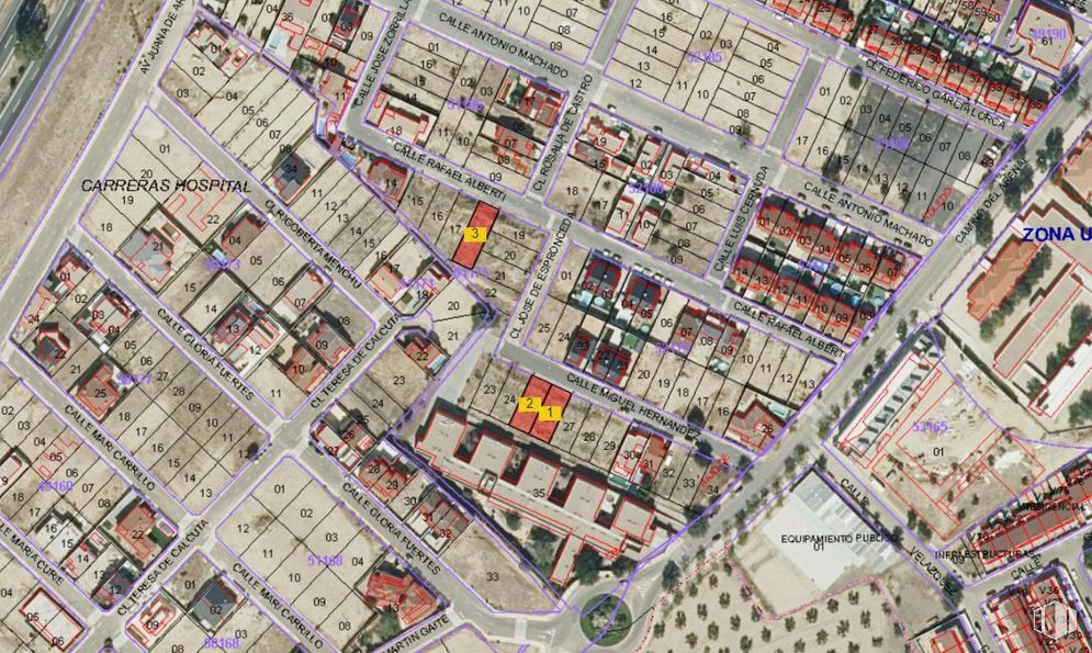 Land for sale at Calle Miguel Hernández,, Olías del Rey, Toledo, 45280 with urban design, residential area, map, city, pattern, landscape, engineering, font, mixed-use and suburb around