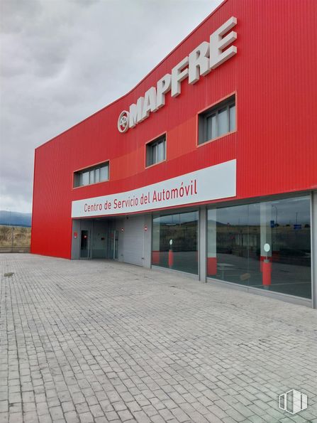 Industrial for sale at Carretera San Rafael, Segovia, 40006 with commercial building, logo, parking, headquarters, company, advertising, corporate headquarters and subcompact car around