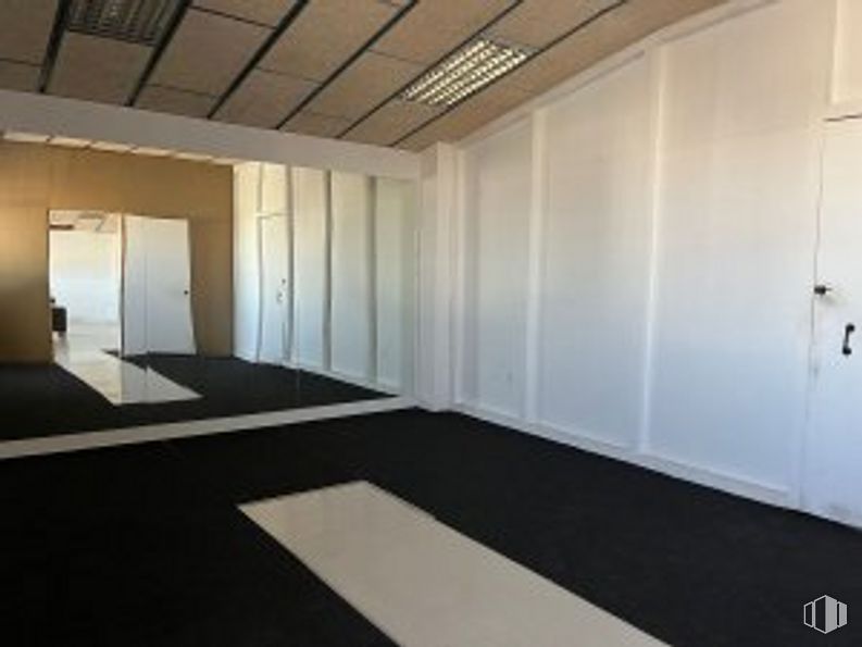 Nave en alquiler en Camino Carrera, Fuente el Saz de Jarama, Madrid, 28140 con puerta, lámpara, edificio, madera, accesorio, hall, interiorismo, suelos, suelo y sombra alrededor