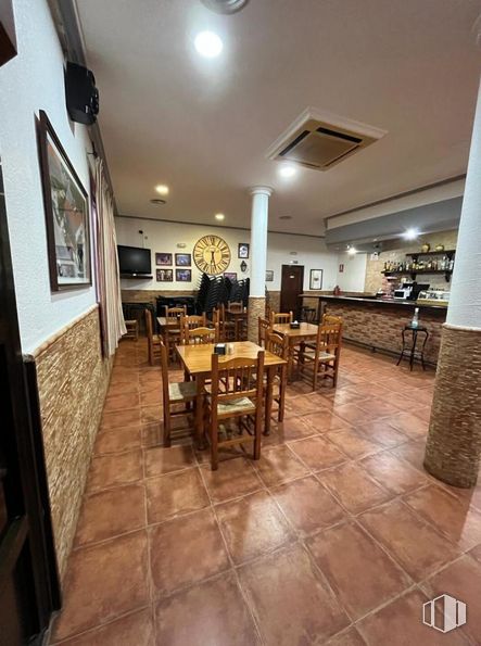 Retail for sale at Carretera Pedroñeras, La Alberca de Záncara, Cuenca, 16620 with kitchen & dining room table, chair, table, furniture, wood, tile flooring, interior design, picture frame, floor and hall around