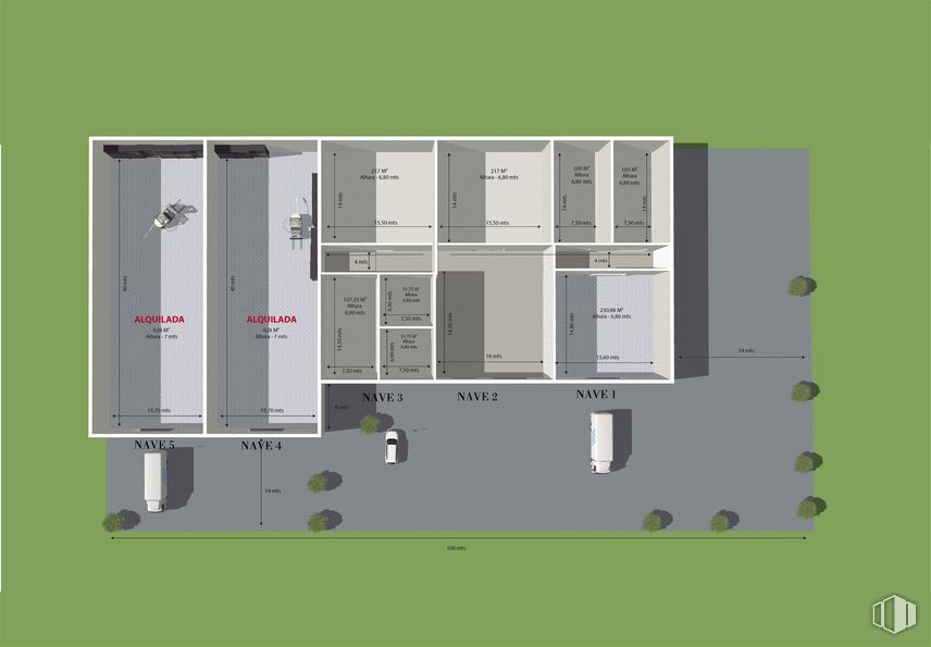 Industrial for rent at Autovía A-42, km 58,300, Olías del Rey, Toledo, 45280 with rectangle, plan, map, engineering, font, parallel, urban design, house, slope and artwork around