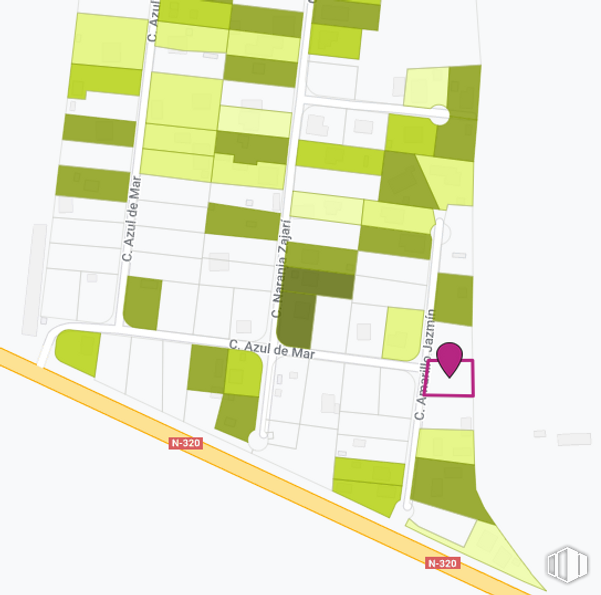 Land for sale at Calle Amarillo Jazmín, 99, El Casar, Guadalajara, 19170 with property, map, rectangle, land lot, font, urban design, parallel, pattern, plan and flooring around