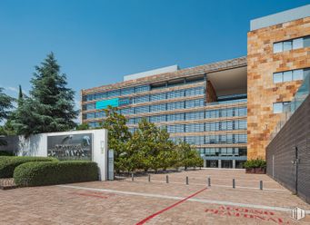 Office for rent at Complejo Castellana Norte, Calle Isabel Colbrand, 22, Fuencarral - El Pardo, Madrid, 28050 with building, window, sky, plant, urban design, tree, residential area, neighbourhood, tower block and public space around