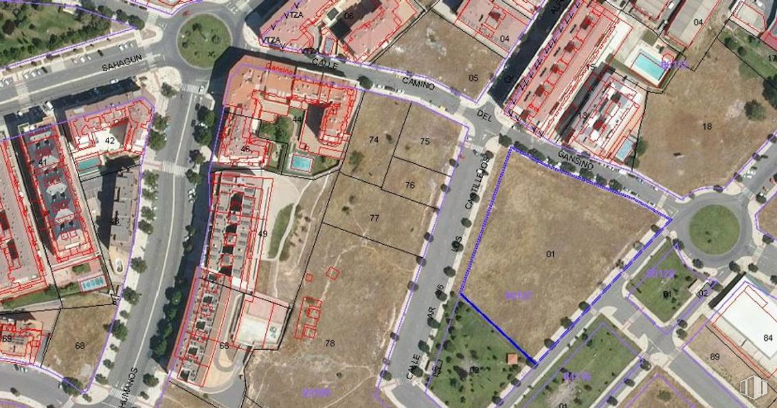 Land for sale at Camino Gansino, Ávila, 05003 with clock, property, infrastructure, land lot, urban design, thoroughfare, neighbourhood, map, residential area and landscape around