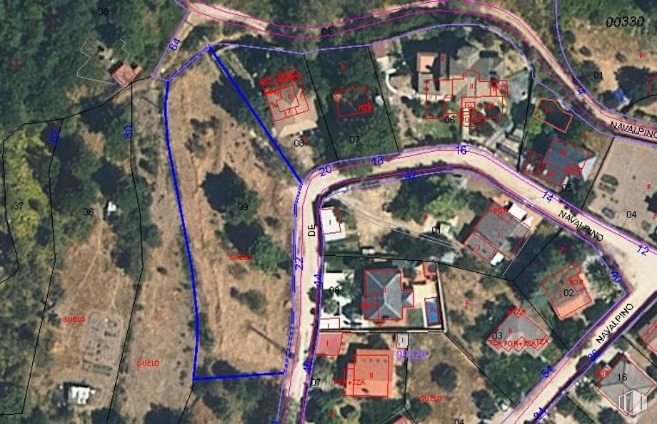 Land for sale at Camino Navalpino, La Adrada, Ávila, 05430 with packaged goods, property, ecoregion, map, natural environment, land lot, urban design, landscape, residential area and real estate around