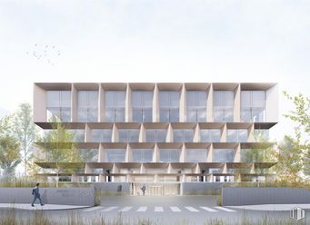 Oficina en alquiler en Avenida Europa, 20 A, Alcobendas, Madrid, 28108 con edificio, cielo, propiedad, planta, diseño urbano, lote de terreno, condominio, rectángulo, árbol y zona residencial alrededor