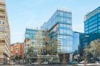 Office for rent at The Window Building, Calle Príncipe de Vergara, 112, Chamartín, Madrid, 28002 with building, sky, cloud, plant, tree, urban design, tower block, condominium, window and thoroughfare around