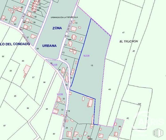 Land for sale at Urbanización Fuentecilla, Cedillo del Condado, Toledo, 45214 with ecoregion, map, slope, world, urban design, font, parallel, pattern, plan and diagram around