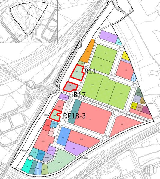 Suelo en venta en Suelo terciario de oficinas e industrial, San Fernando de Henares, Madrid, 28830 con ecorregión, mapa, infraestructura, pendiente, triángulo, arquitectura, diseño urbano, fuente, lote de tierra y mundo alrededor