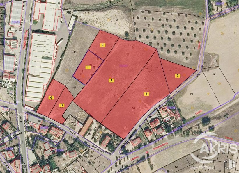 Land for sale at Calle Caños, Las Ventas de Retamosa, Toledo, 45183 with property, world, infrastructure, land lot, urban design, neighbourhood, public space, landscape, residential area and city around