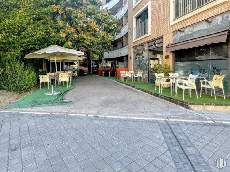 Local en alquiler en Calle Eucalipto, Chamartín, Madrid, 28016 con ventana, silla, planta, edificio, superficie de la carretera, árbol, sombra, diseño urbano, ocio y asfalto alrededor