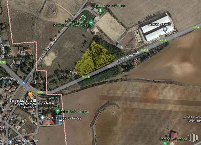 Land for sale at Carretera Pastrana, Santorcaz, Madrid, 28818 with window, ecoregion, map, natural environment, land lot, biome, urban design, screenshot, landscape and terrestrial plant around