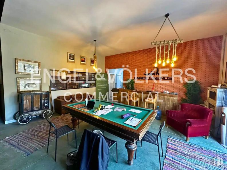 Industrial for sale at Camino Fajardo, Villanueva de la Cañada, Madrid, 28691 with lighting, table, chair, furniture, property, building, couch, picture frame, interior design and floor around