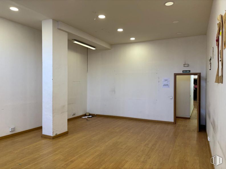 Retail for rent at Avenida Europa, 12, Fuenlabrada, Madrid, 28943 with door, light fixture, wood, hall, flooring, floor, building, hardwood, laminate flooring and fixture around