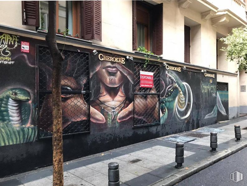 Local en venta en Calle Larra, Centro, Madrid, 28004 con persona, ventana, edificio, arte, fuente, grafiti, fachada, árbol, tintes y sombras y carretera alrededor