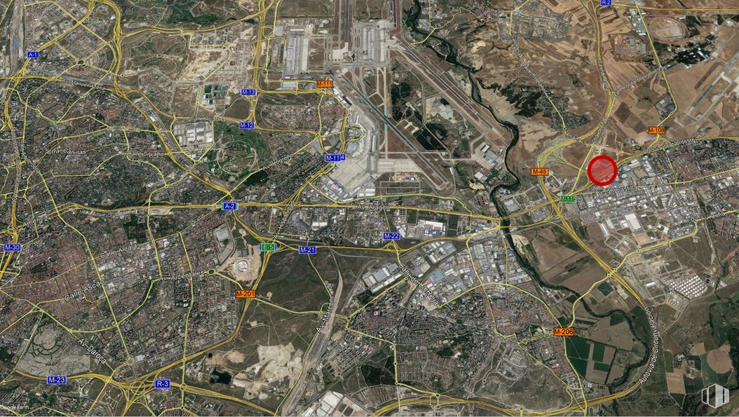 Suelo en venta en Parcela Industrial en el Corredor de Henares, San Fernando de Henares, Madrid, 28830 con ecorregión, mapa, entorno natural, lote de tierra, diseño urbano, planta terrestre, captura, pendiente, carretera y paralelo alrededor