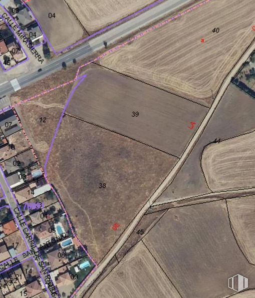 Land for sale & for rent at Carretera Extremadura, Quismondo, Toledo, 45514 with land lot, urban design, wood, landscape, asphalt, road surface, road, flooring, bird's-eye view and air travel around