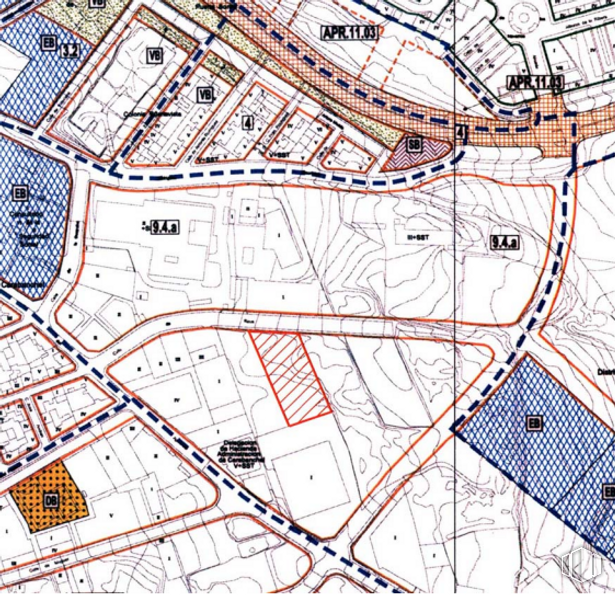 Land for sale at Calle Reus, 12, Carabanchel, Madrid, 28044 with property, ecoregion, world, map, infrastructure, slope, land lot, urban design, font and line around