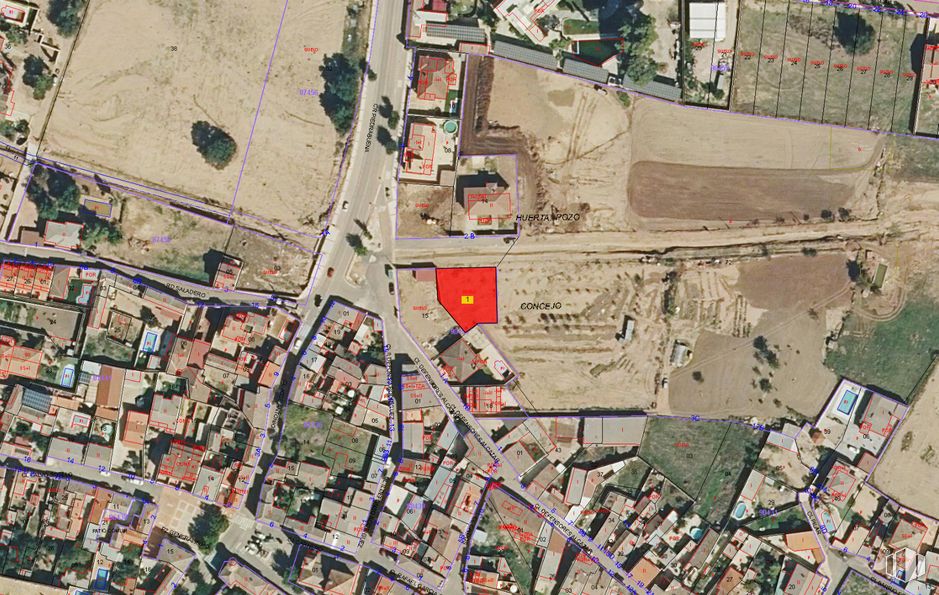 Land for sale at Carretera CM-4013, Layos, Toledo, 45123 with property, map, land lot, urban design, world, neighbourhood, residential area, landscape, city and road around