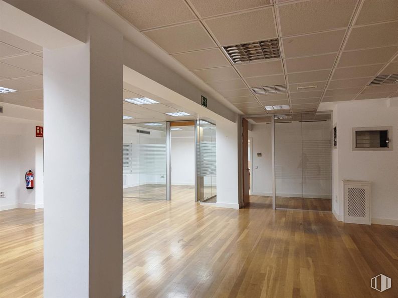 Oficina en alquiler en Paseo Habana, 12, Chamartín, Madrid, 28036 con accesorio, hall, madera, alumbrado, suelo, suelos, interiorismo, propiedad material, inmobiliario y madera dura alrededor